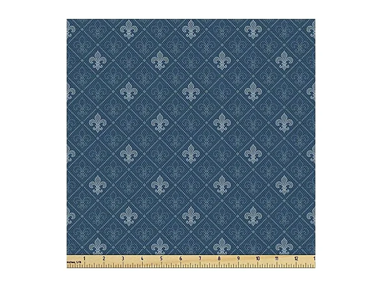 Ambesonne Fleur De Lis Fabric by The Yard