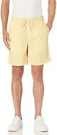 Amazon Essentials Men's 8" Inseam Relaxed-Fit Cotton Drawstring Pull-On Walk Shorts, Summer-Weight, Pale Yellow, X-Small