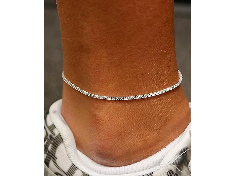 Yeidid Sterling Bismark Anklet 9 or 10"