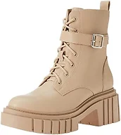 The Drop Women's Koi Lace Up Platform Combat Boots Sand, 9
