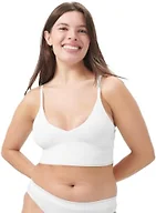 florence by mills Women's Cozy Crush Seamless Triangle Bralette, White, XX-Large