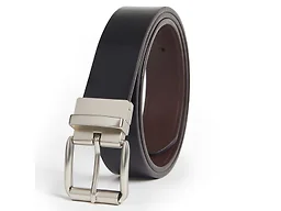 Giorgio Brutini CB-GB-8050-35-REV-M M (32-36) G.B. Casual Reversible Leather Belt (1-Pack) - Black/Brown Reversible / Brushed Nickle Buckle