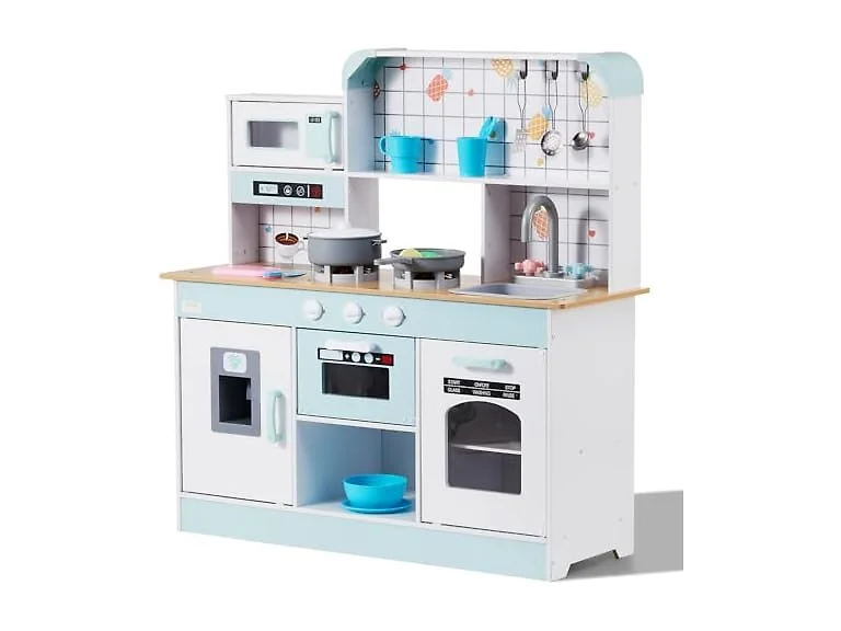 Play Kitchen for Kids, Wooden Toy Kitchen Set