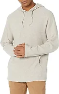 Amazon Essentials Men's Long-Sleeve Slub Thermal Pullover Hoodie, Soft Fabric (Previously GoodThreads), Oatmeal Heather, Medium Tall
