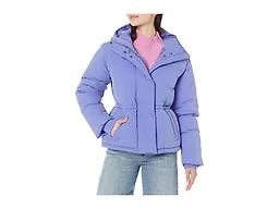 Amazon Essentials Women's Short Waisted Puffer Jacket (Available in Plus Size), Purple Blue, X-Large