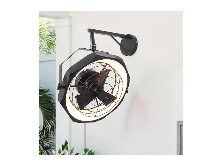 Parrot Uncle Wall Mount Fan, 20" Black