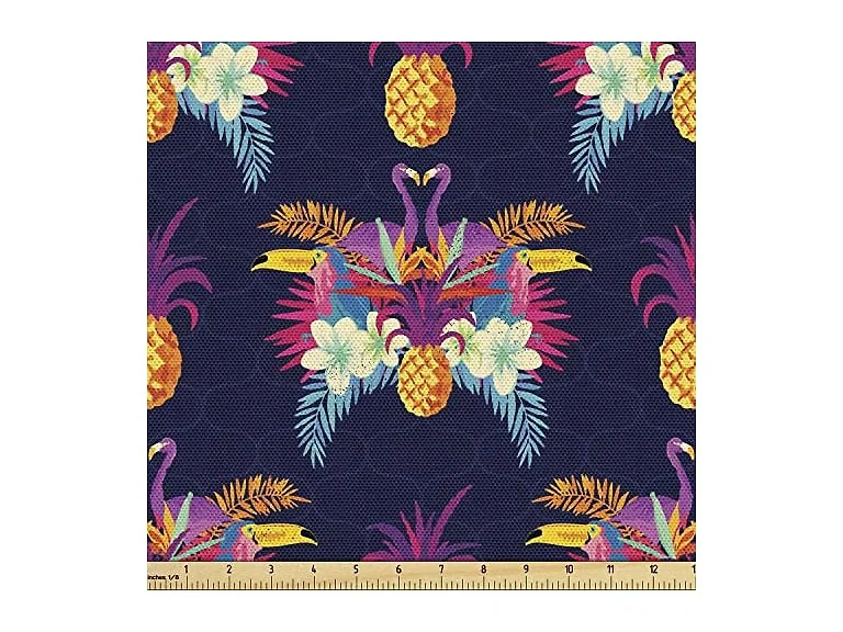 Ambesonne Tropical Fabric by The Yard