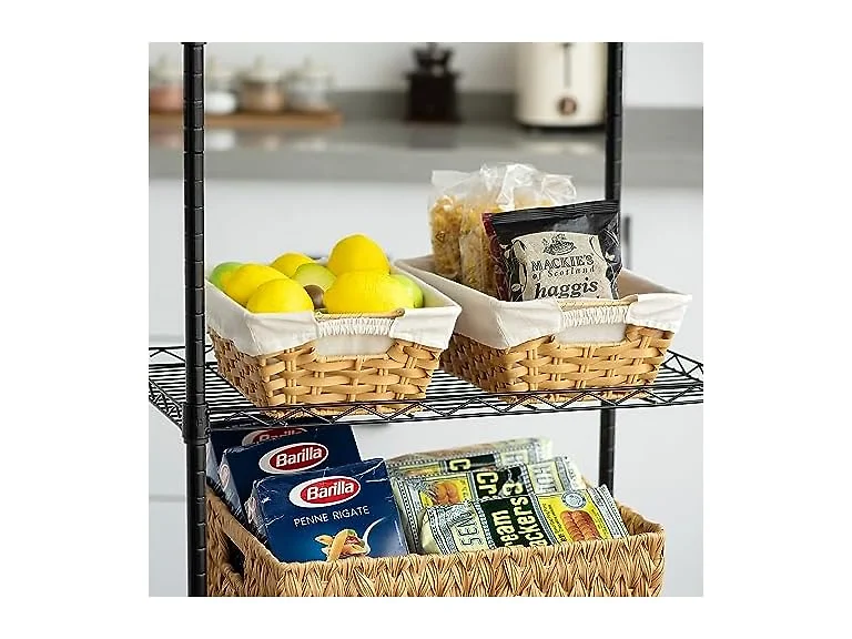 Suptinwear Washable Plastic Woven Basket, Natural
