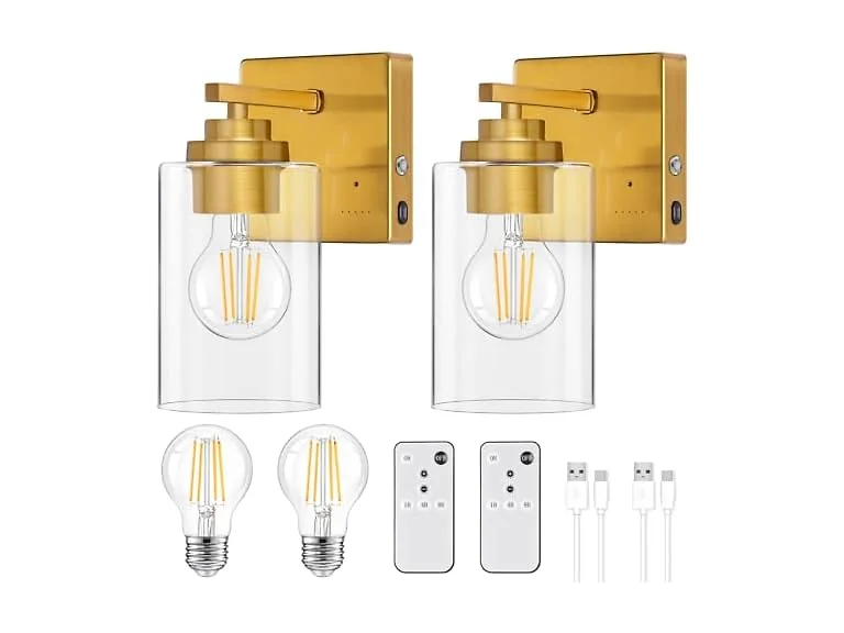 Yochoice Rechargeable LED Wall Light Sconce Dimmable