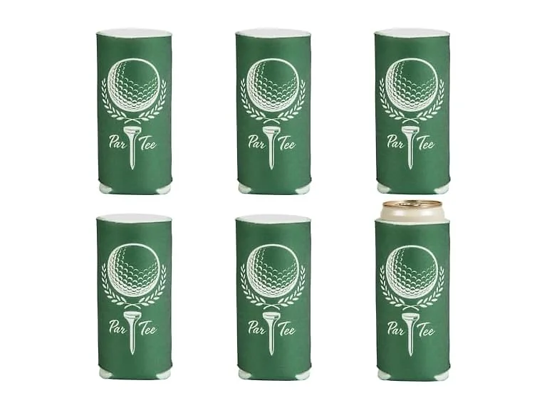 Fun Express 6 1/2" Golf Party Slim Can Coolers - 12 Piece