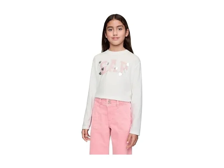 GAP Girls (XS) Long Sleeve Logo Tee