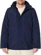Amazon Essentials Men's Water Resistant 3 in 1 Snow Jacket, Navy, XX-Large