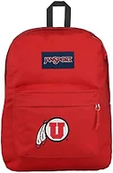 JanSport NCAA Officially Licensed Backpack, Utah Utes, Superbreak Plus with Padded 15'' Laptop Sleeve, Spacious Computer Bag for Men & Women, Durable Daypack with Bottle Pocket, Red Tape