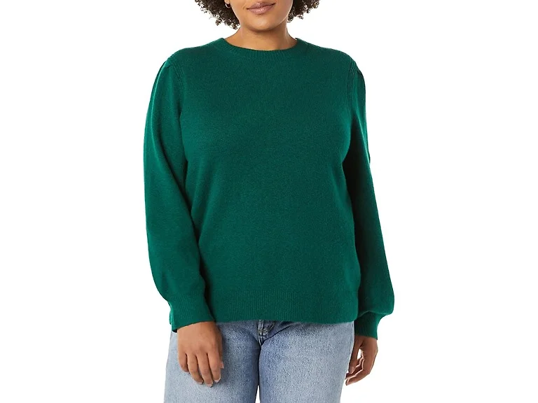 Amazon Essentials Women's Crewneck Sweater Green