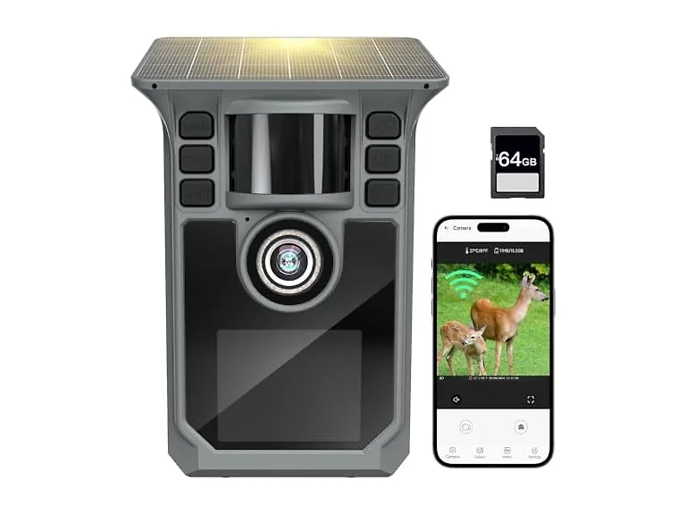 FRKTCAM Trail Camera 4K 64MP Solar Game Camera