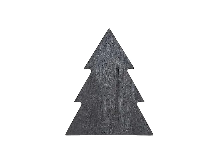 Creative Co-Op Mango Wood Tree Shaped Board, Black
