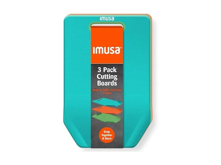 IMUSA Cutting Board Set – 3-Pack Plastic Cutting Boards