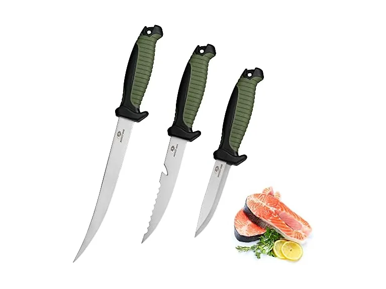 Mossy Oak 3PC Fillet Knife Set Green