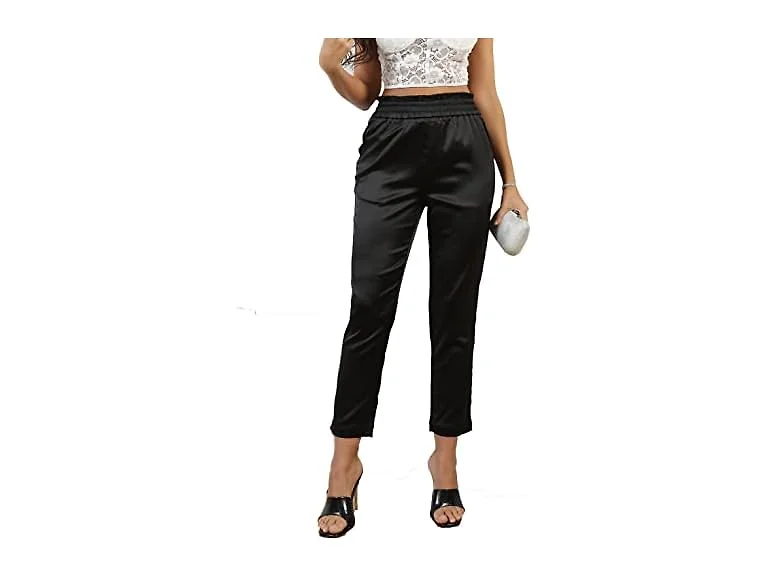 Heipeiwa Women (XS) Paperbag Satin Silky Pants