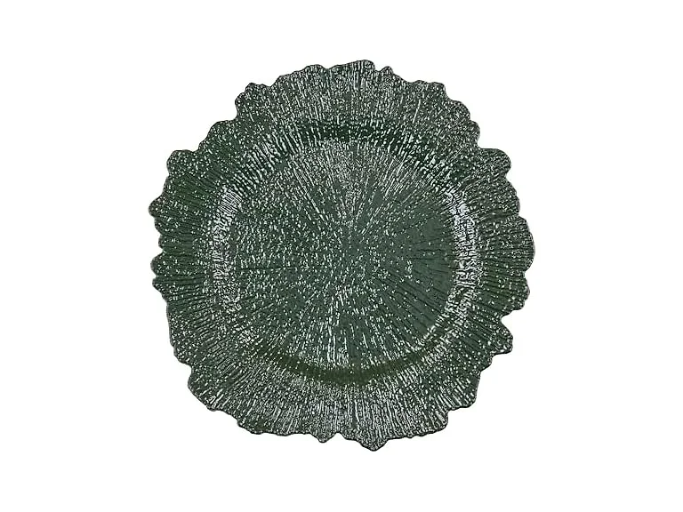 SARO LIFESTYLE Scalloped Decorative Charger Plates (Set of 4) 