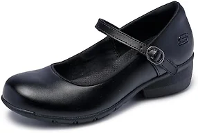 Skechers Women's Work Mary Jane Elsit Slip Resistant Health Care Professional Shoe, Black, 7