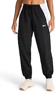 Reebok Women’s BV Woven Pant, Standard Fit, 29” Inseam, Lightweight Nylon Crinkle Woven Fabric, Black, X-Small