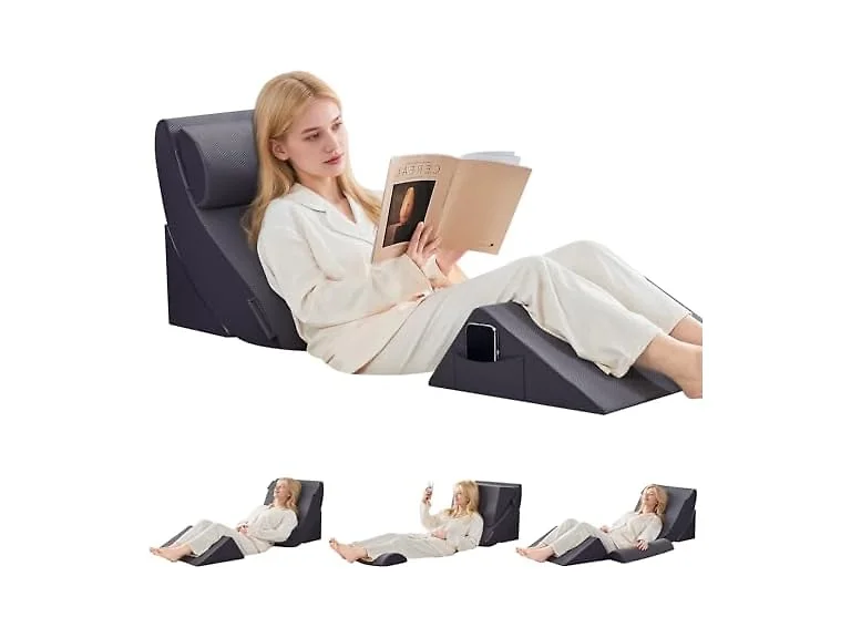 Paxato 4PCS Bed Wedge Pillow Set