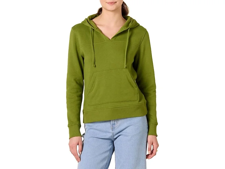Amazon Essentials Women's V-Neck Hooded Sweatshirt