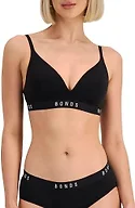 Bonds Women’s Wireless T-Shirt Bra – Contour Cups, Soft Cotton-Modal, Everyday Comfort Black