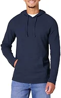 Amazon Essentials Men's Long-Sleeve Slub Thermal Pullover Hoodie, Soft Fabric (Previously GoodThreads), Navy, 3X-Large