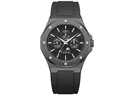 PRECISIONE / WATCH / BLACK SILICONE + ROSE GOLD