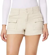 WallFlower Women's Luscious Curvy Flirty Twilll Cargo Shorts, Stone, 13