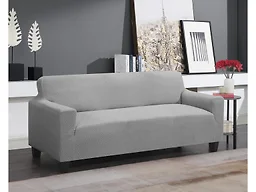 J&V Textiles STRETCH-SOFA GRAY SOFA Super Stretch Couch 