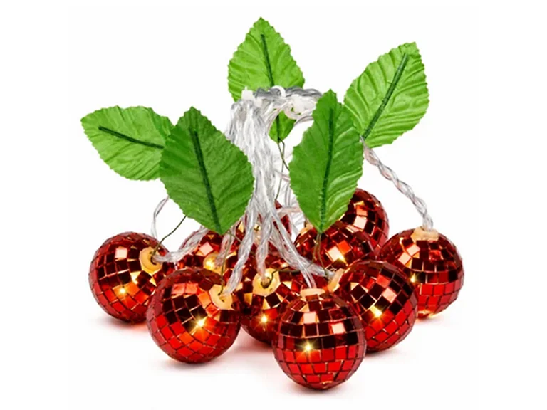 Brightside 10 Ct Battery Cherry Disco Ball String Lights
