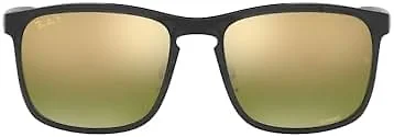 Ray-Ban RB4264 876/6O 58 58-18-145 Ray-Ban RB4264 Chromance Square Sunglasses GREY /GREEN MIRROR GOLD GRADIENT POLICARBONATE POLARIZED