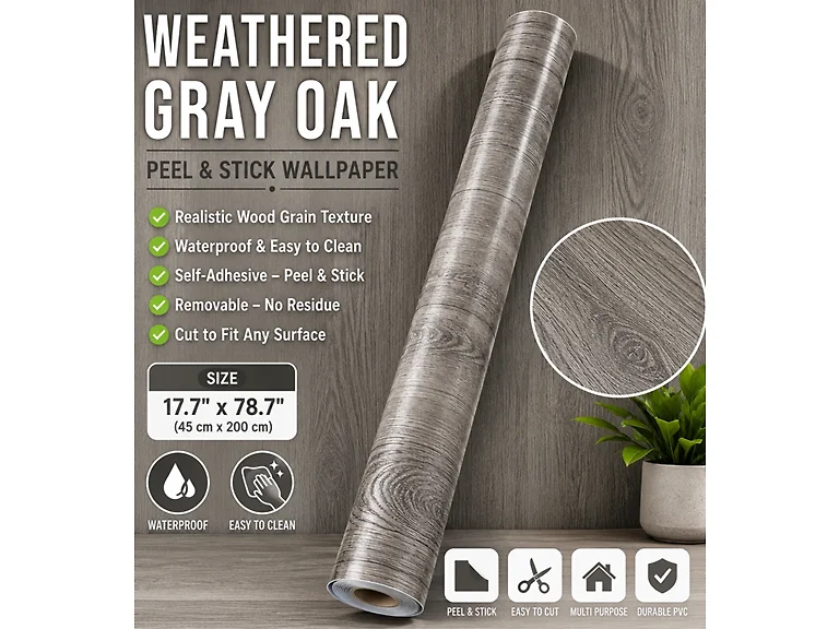 6Pk Peel & Stick Wallpaper 17.7" W × 78.7" L