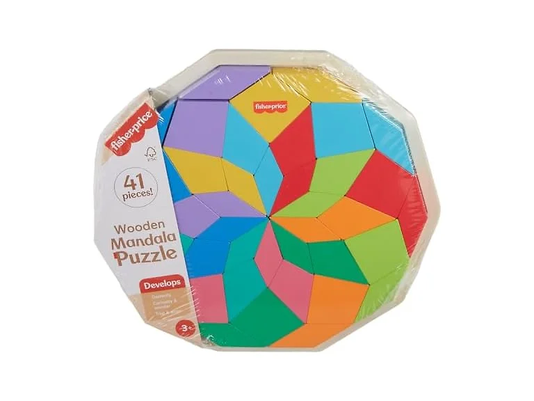 Fisher-Price Wood Preschool Toy Mandala Puzzle