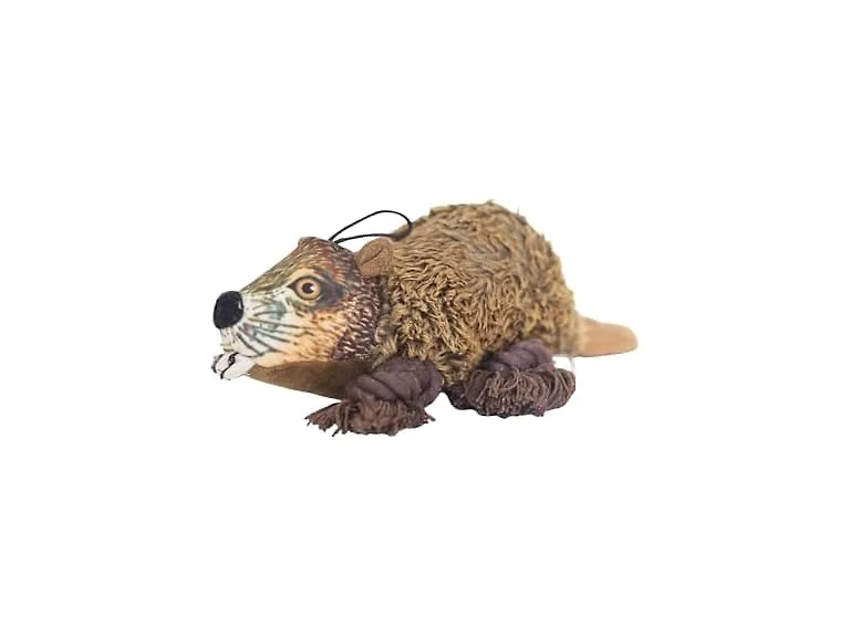 Ropers Beaver Plush Dog Rope Pull Chew Tug Toy