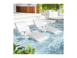 zzwhom 8026 in Pool Lounge Chairs Aluminum 2PCS White