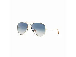 Ray-Ban RB3025 001/3F 55 55-14-135 Ray-Ban RB3025 Classic  Aviator Sunglasse Arista/Clear Gradient Blue
