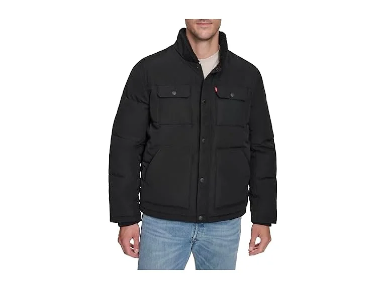 Levi's Men Woodsman Sherpa Collar Puffer Jacket