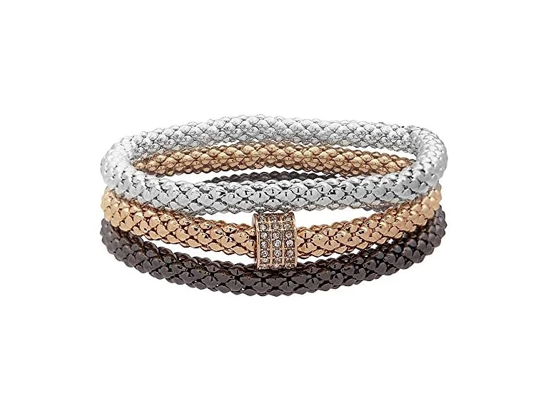 Nine West Women's Three Piece Stretch Bangles