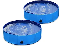 Zone Tech PE0013-2 Foldable Pet Dog Swimming Pool 2 Pack B