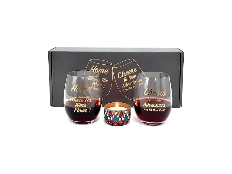 Housewarming Wine Glasses Set