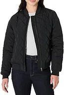 Amazon Essentials Women's Regular-Fit Quilted Jacket, Black, Medium