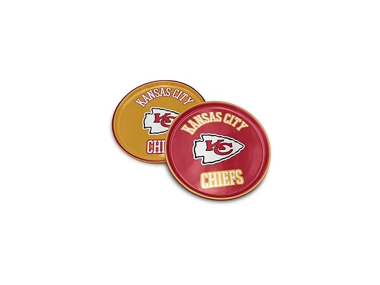 NFL Kansas City Chiefs Home and Away 2 Pack Round Serving Plates