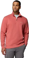 Columbia Men's Hart Mountain II Half Zip Fleece Jacket, Washed Red Heather, X-Large