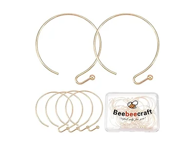 Beebeecraft 1 Box 40Pcs Real 18K Gold