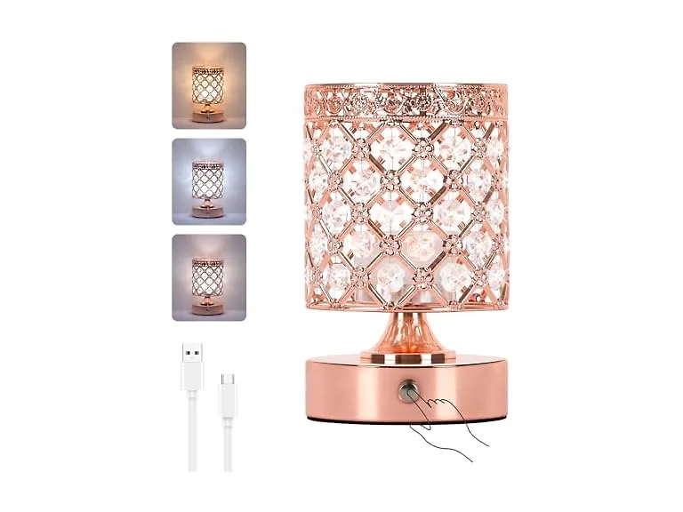 Crystal Cordless Table Lamp Rechargeable