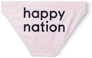 Happy Nation Cool & Comfy Seamless Bikini Underwear, Pink Horizon, Large